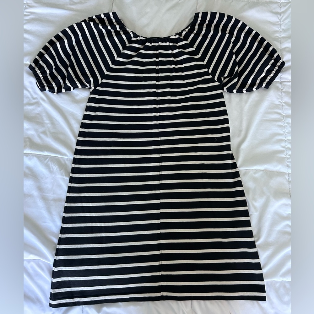 J.Crew Striped Jersey Puff Sleeve dress, size small